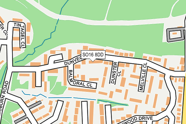 SO16 8DD map - OS OpenMap – Local (Ordnance Survey)