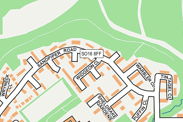 SO16 8FF map - OS OpenMap – Local (Ordnance Survey)