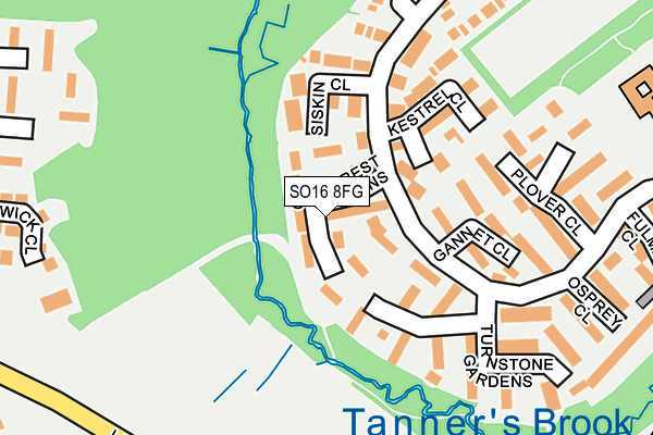 SO16 8FG map - OS OpenMap – Local (Ordnance Survey)