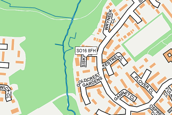 SO16 8FH map - OS OpenMap – Local (Ordnance Survey)