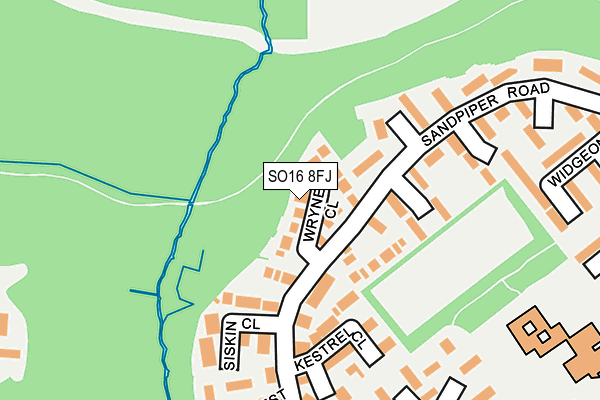 SO16 8FJ map - OS OpenMap – Local (Ordnance Survey)