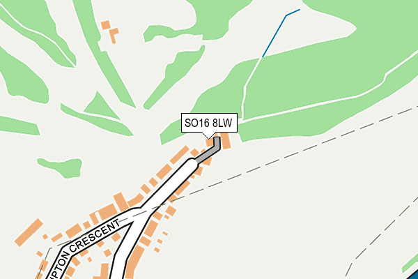 SO16 8LW map - OS OpenMap – Local (Ordnance Survey)