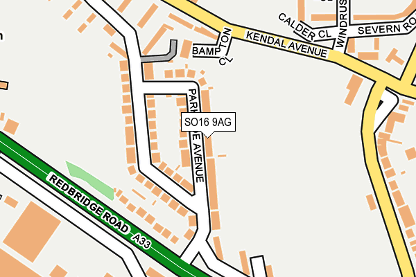 SO16 9AG map - OS OpenMap – Local (Ordnance Survey)