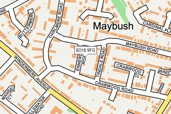 SO16 9FG map - OS OpenMap – Local (Ordnance Survey)