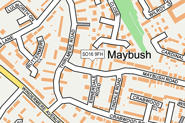 SO16 9FH map - OS OpenMap – Local (Ordnance Survey)