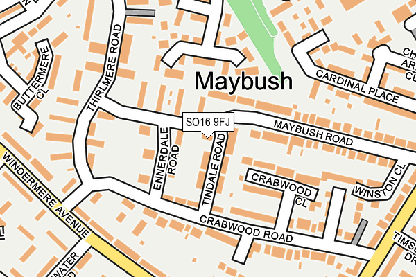 SO16 9FJ map - OS OpenMap – Local (Ordnance Survey)