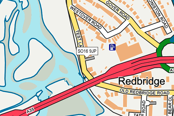 SO16 9JP map - OS OpenMap – Local (Ordnance Survey)