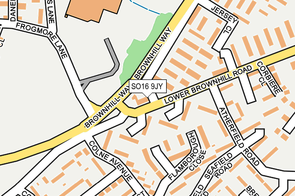 SO16 9JY map - OS OpenMap – Local (Ordnance Survey)