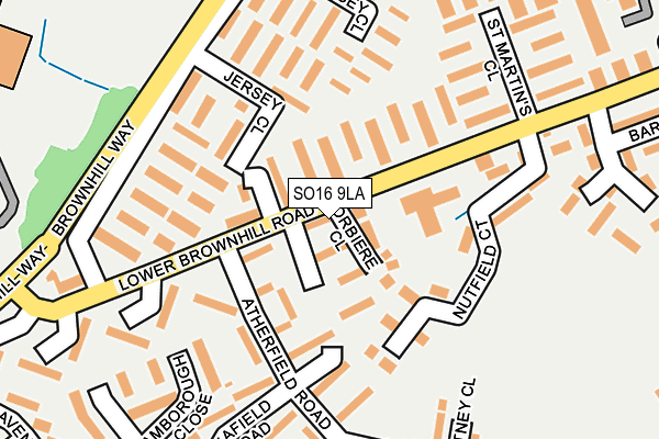 SO16 9LA map - OS OpenMap – Local (Ordnance Survey)