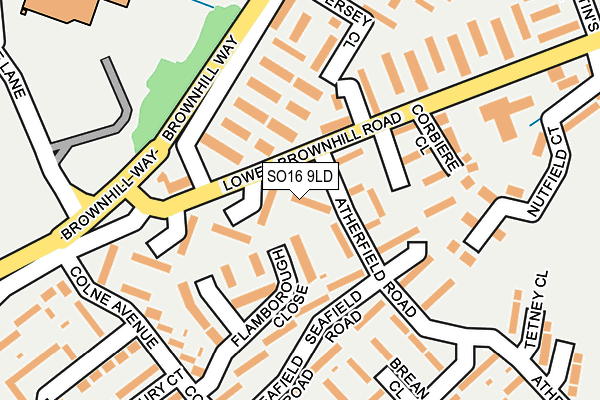SO16 9LD map - OS OpenMap – Local (Ordnance Survey)