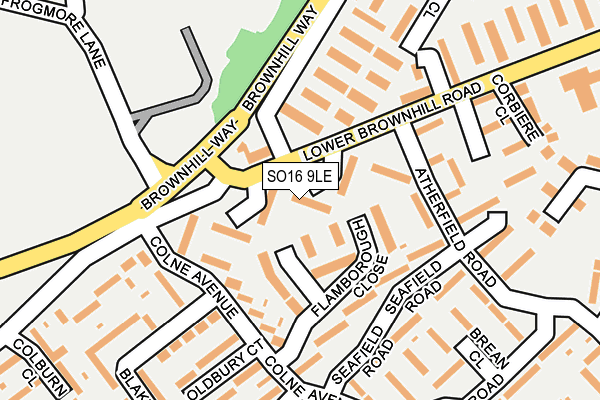 SO16 9LE map - OS OpenMap – Local (Ordnance Survey)