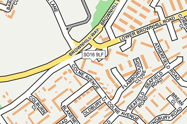 SO16 9LF map - OS OpenMap – Local (Ordnance Survey)