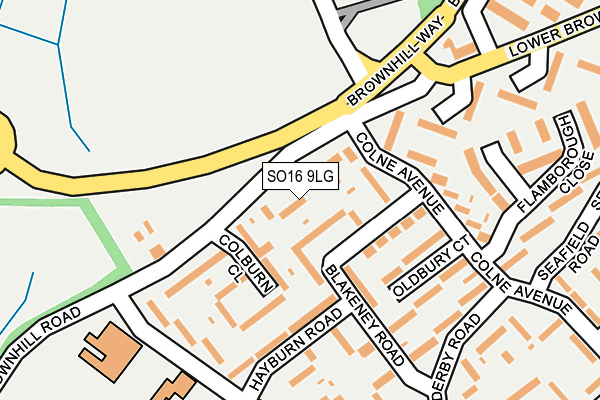 SO16 9LG map - OS OpenMap – Local (Ordnance Survey)