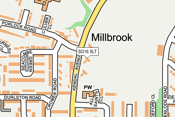 SO16 9LT map - OS OpenMap – Local (Ordnance Survey)