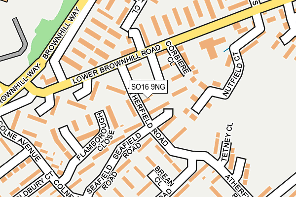 SO16 9NG map - OS OpenMap – Local (Ordnance Survey)