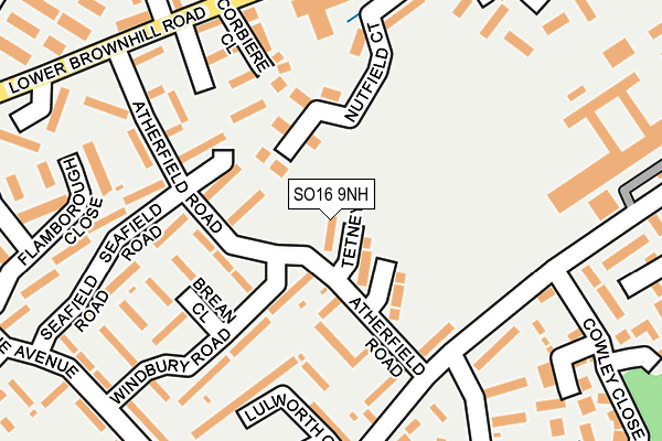 SO16 9NH map - OS OpenMap – Local (Ordnance Survey)