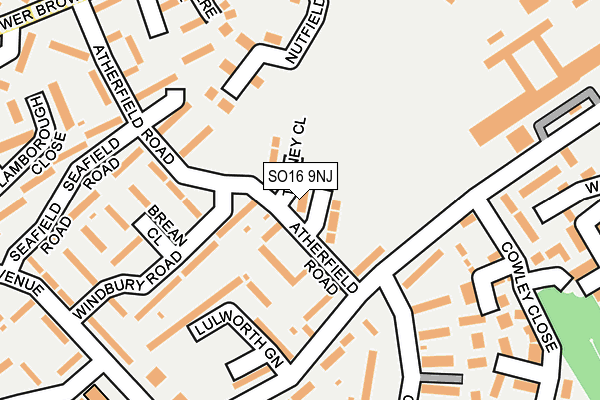 SO16 9NJ map - OS OpenMap – Local (Ordnance Survey)