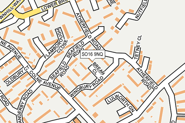 SO16 9NQ map - OS OpenMap – Local (Ordnance Survey)