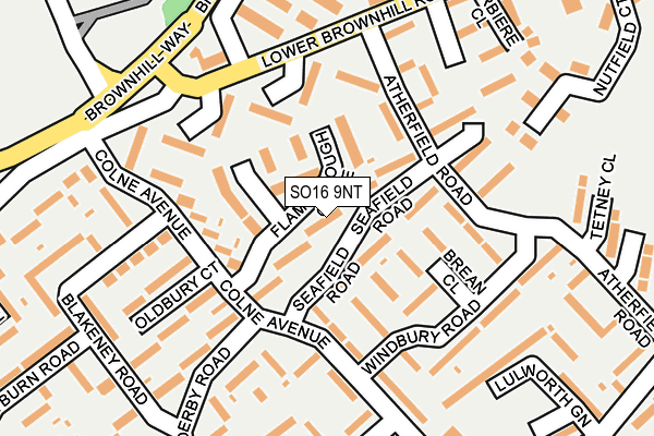 SO16 9NT map - OS OpenMap – Local (Ordnance Survey)