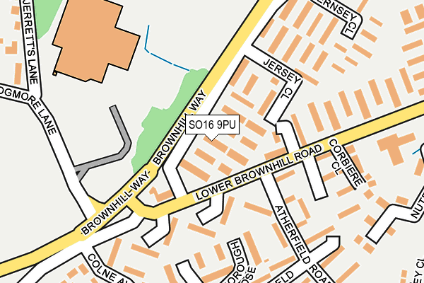 SO16 9PU map - OS OpenMap – Local (Ordnance Survey)