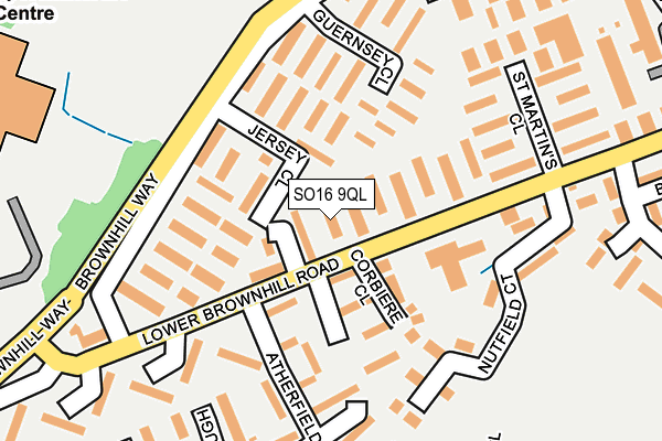 SO16 9QL map - OS OpenMap – Local (Ordnance Survey)