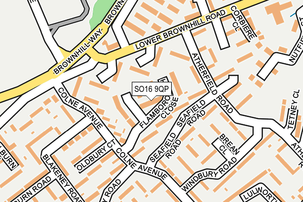 SO16 9QP map - OS OpenMap – Local (Ordnance Survey)