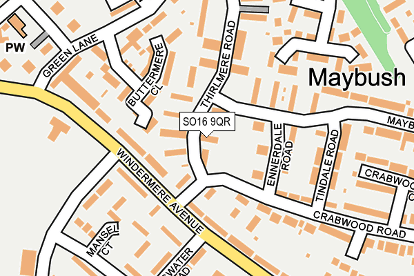 SO16 9QR map - OS OpenMap – Local (Ordnance Survey)