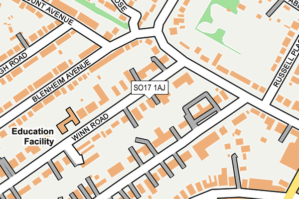 SO17 1AJ map - OS OpenMap – Local (Ordnance Survey)