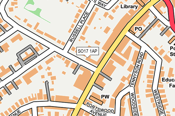 SO17 1AP map - OS OpenMap – Local (Ordnance Survey)