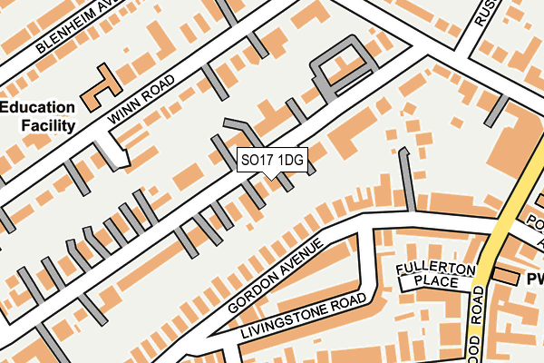 SO17 1DG map - OS OpenMap – Local (Ordnance Survey)