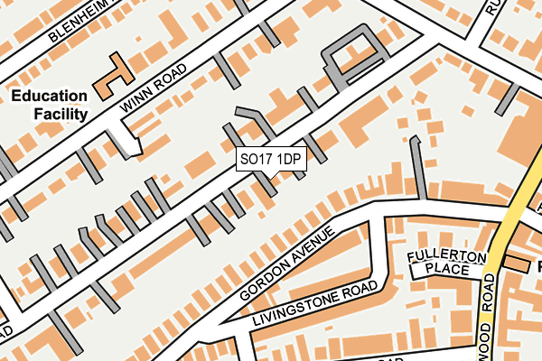SO17 1DP map - OS OpenMap – Local (Ordnance Survey)