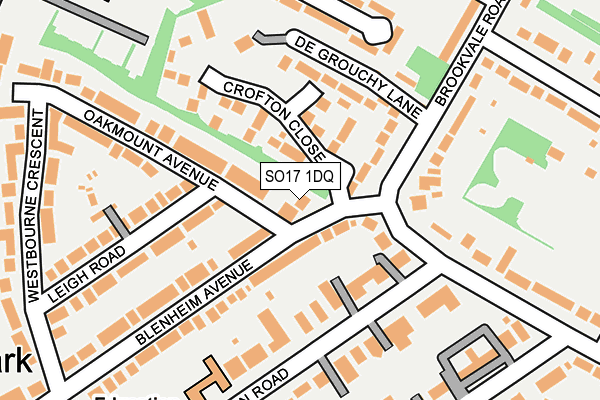 SO17 1DQ map - OS OpenMap – Local (Ordnance Survey)