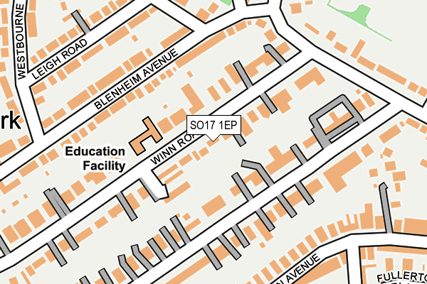 SO17 1EP map - OS OpenMap – Local (Ordnance Survey)