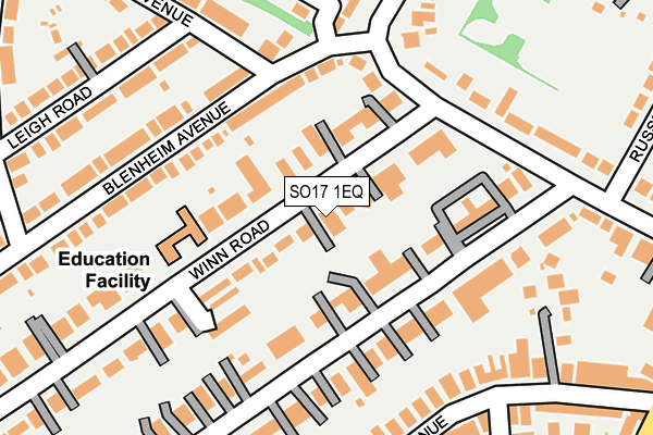 SO17 1EQ map - OS OpenMap – Local (Ordnance Survey)
