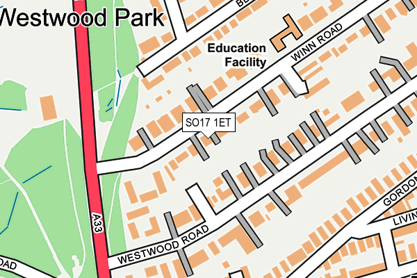 SO17 1ET map - OS OpenMap – Local (Ordnance Survey)