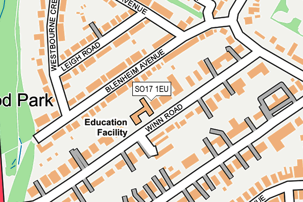 SO17 1EU map - OS OpenMap – Local (Ordnance Survey)
