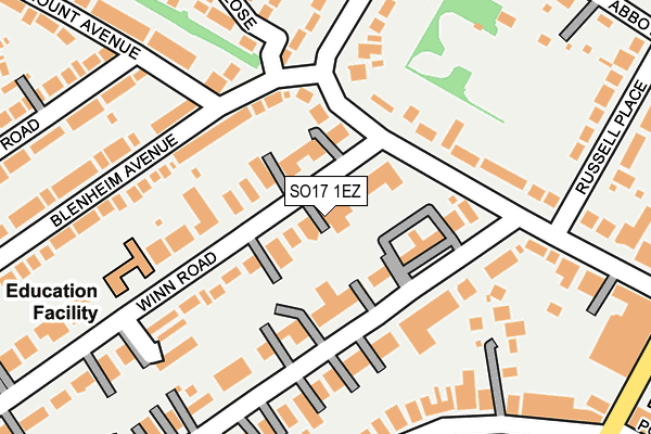 SO17 1EZ map - OS OpenMap – Local (Ordnance Survey)