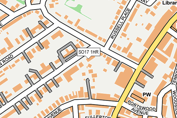 SO17 1HR map - OS OpenMap – Local (Ordnance Survey)