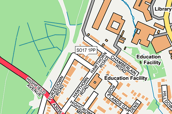 SO17 1PP map - OS OpenMap – Local (Ordnance Survey)