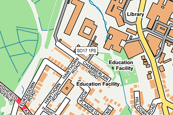 SO17 1PS map - OS OpenMap – Local (Ordnance Survey)