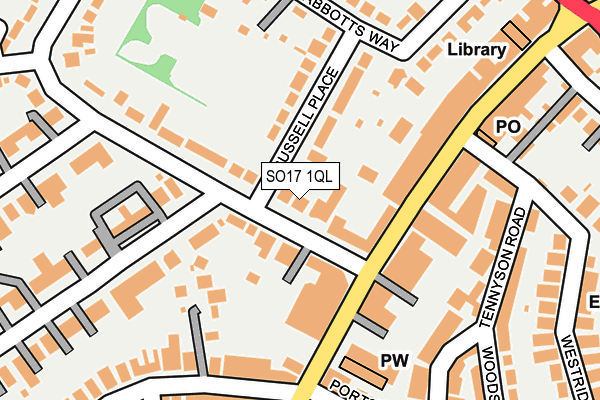 SO17 1QL map - OS OpenMap – Local (Ordnance Survey)
