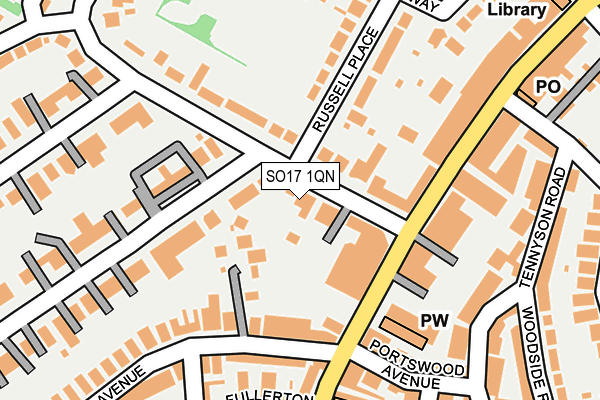 SO17 1QN map - OS OpenMap – Local (Ordnance Survey)