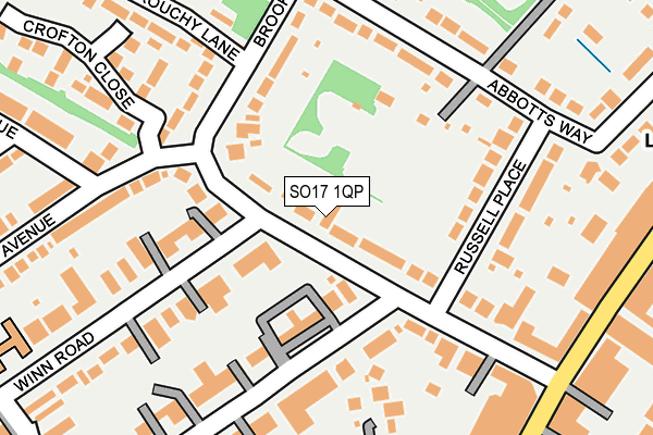 SO17 1QP map - OS OpenMap – Local (Ordnance Survey)