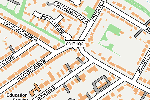 SO17 1QQ map - OS OpenMap – Local (Ordnance Survey)