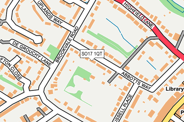 SO17 1QT map - OS OpenMap – Local (Ordnance Survey)