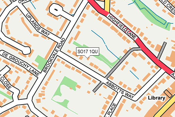 SO17 1QU map - OS OpenMap – Local (Ordnance Survey)