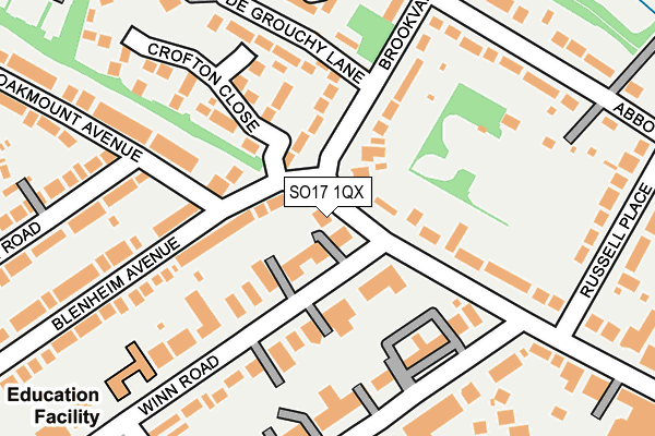 SO17 1QX map - OS OpenMap – Local (Ordnance Survey)