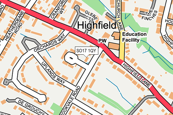 SO17 1QY map - OS OpenMap – Local (Ordnance Survey)