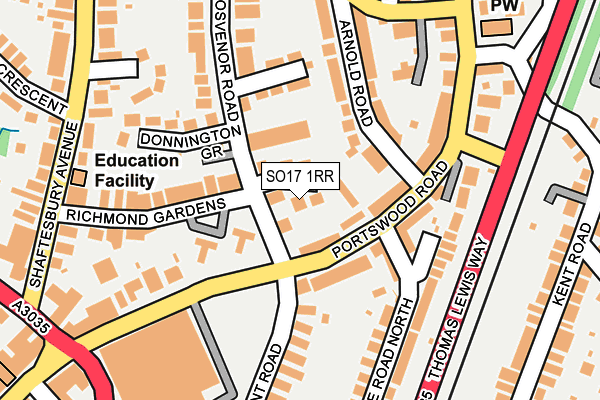SO17 1RR map - OS OpenMap – Local (Ordnance Survey)
