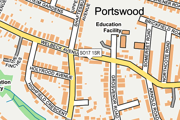 SO17 1SR map - OS OpenMap – Local (Ordnance Survey)